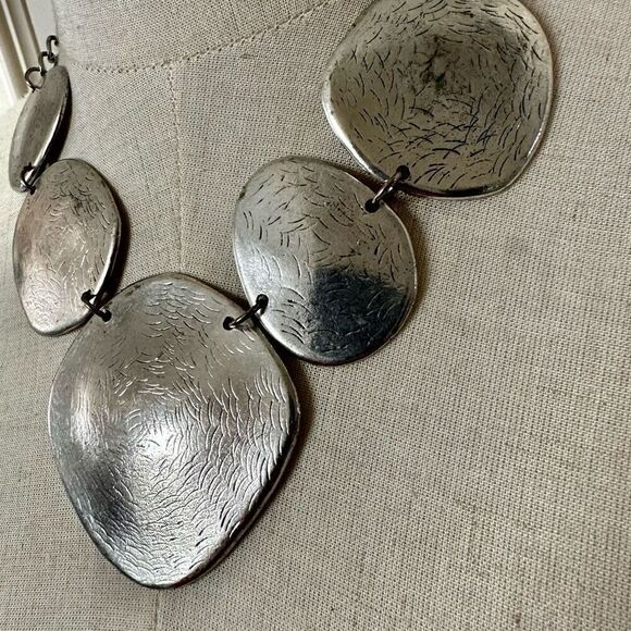 CJ silver tone statement necklace - Picture 2 of 10